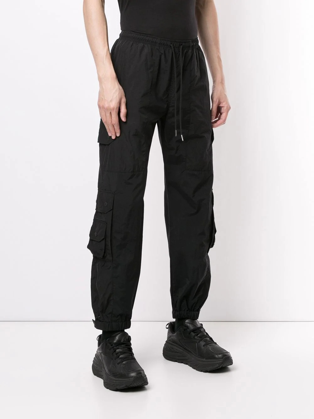 drawstring cargo trousers - 3