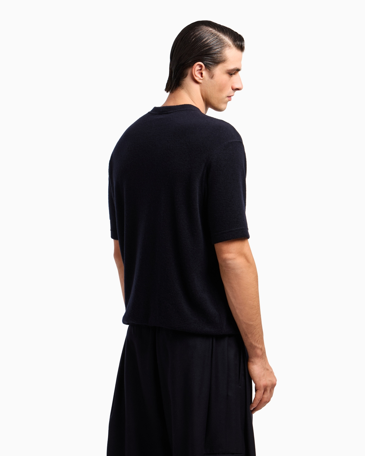 CREW-NECK T-SHIRT IN PURE CASHMERE JERSEY - 3