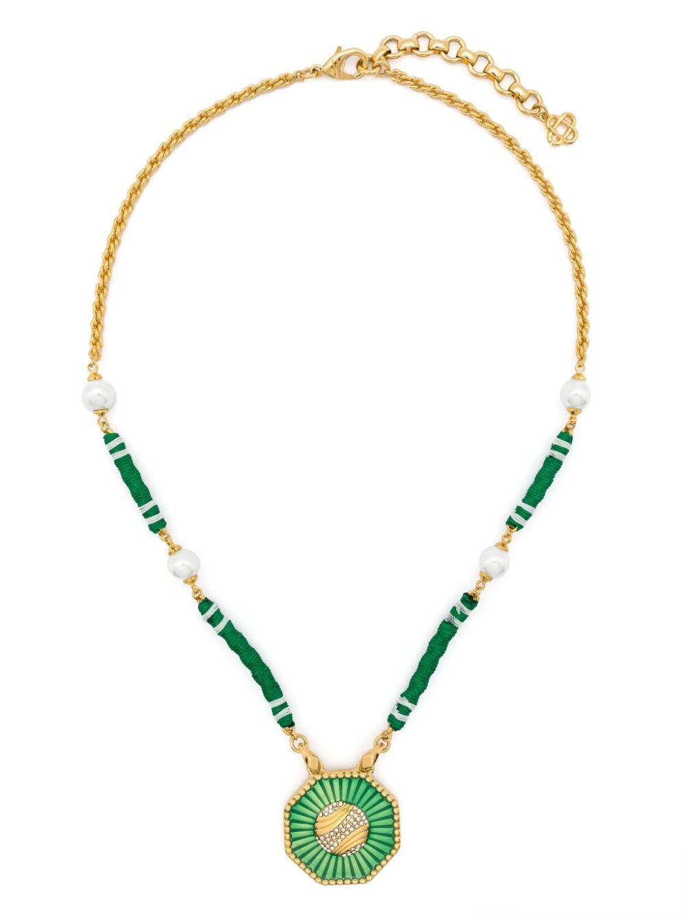 tennis-pendant chain necklace - 1