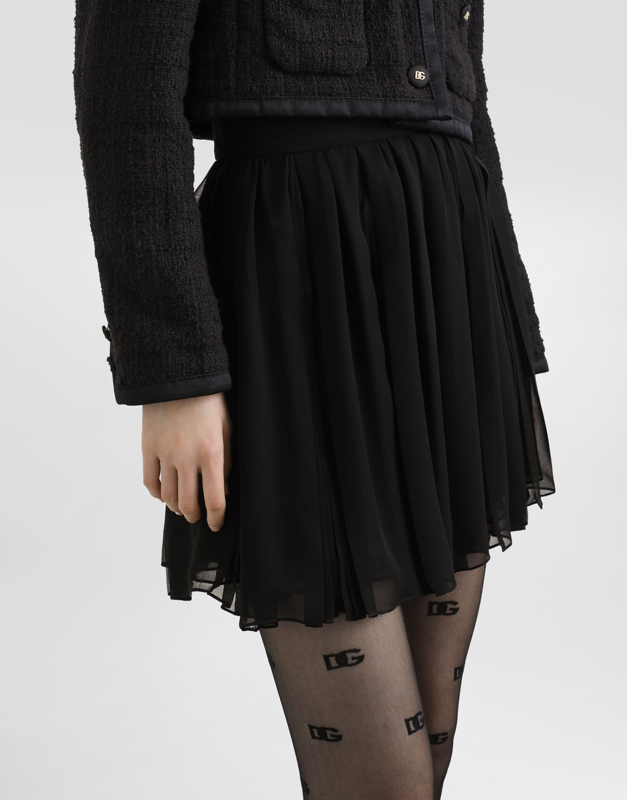 Pleated chiffon skirt - 4