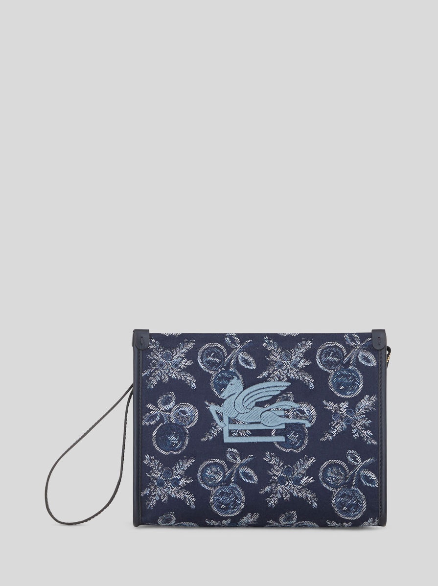 MEDIUM JACQUARD POUCH WITH APPLES - 1