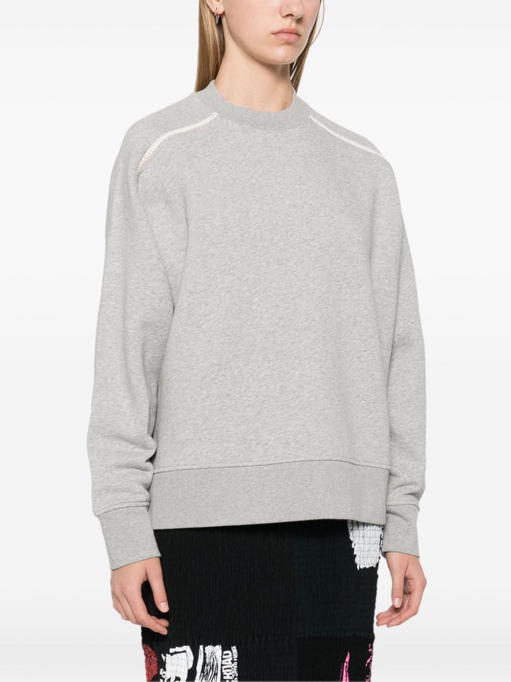 mélange-effect sweatshirt - 3