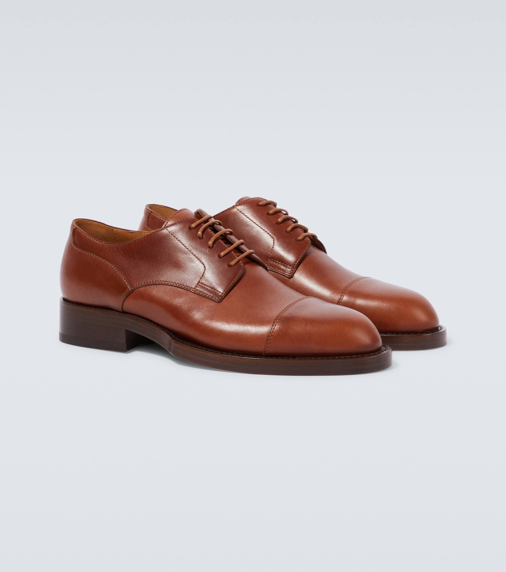 Leather derby shoes - 5
