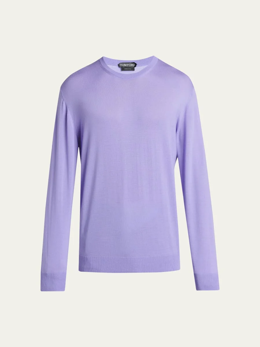 Men's Fine Merino Wool Crewneck Sweater - 1