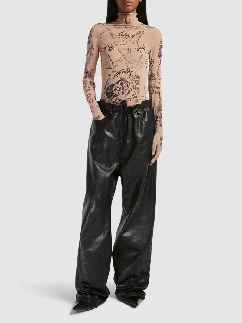 Oversized leather baggy pants - 2