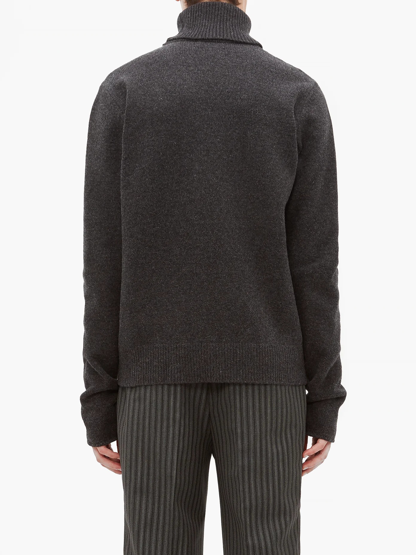 Cut-out roll-neck wool-blend sweater - 6