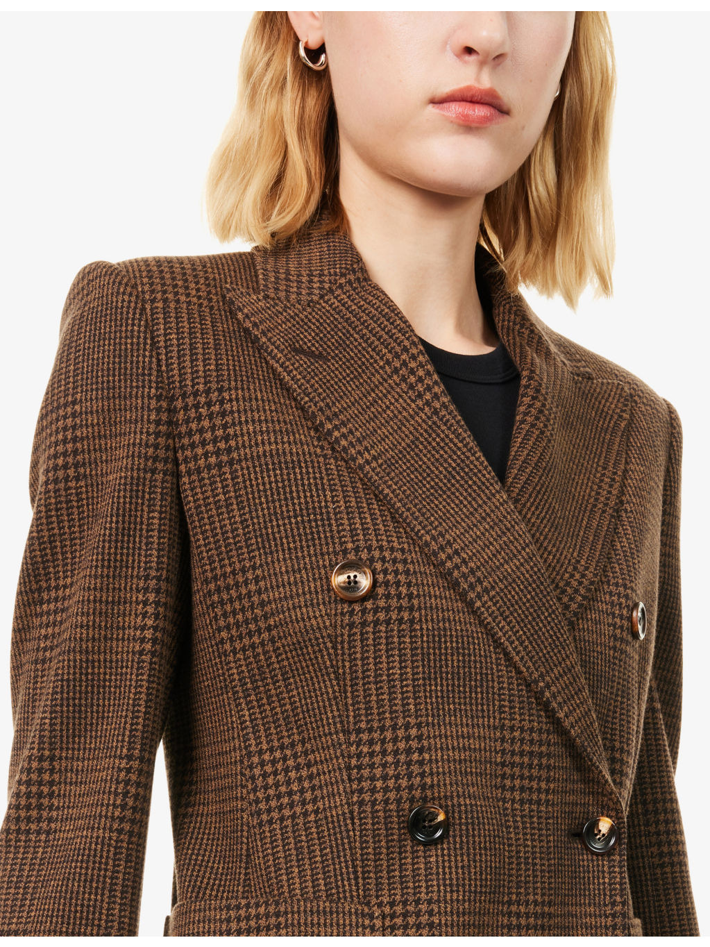 Zulma Double-Breasted Cotton-Blend Blazer - 5