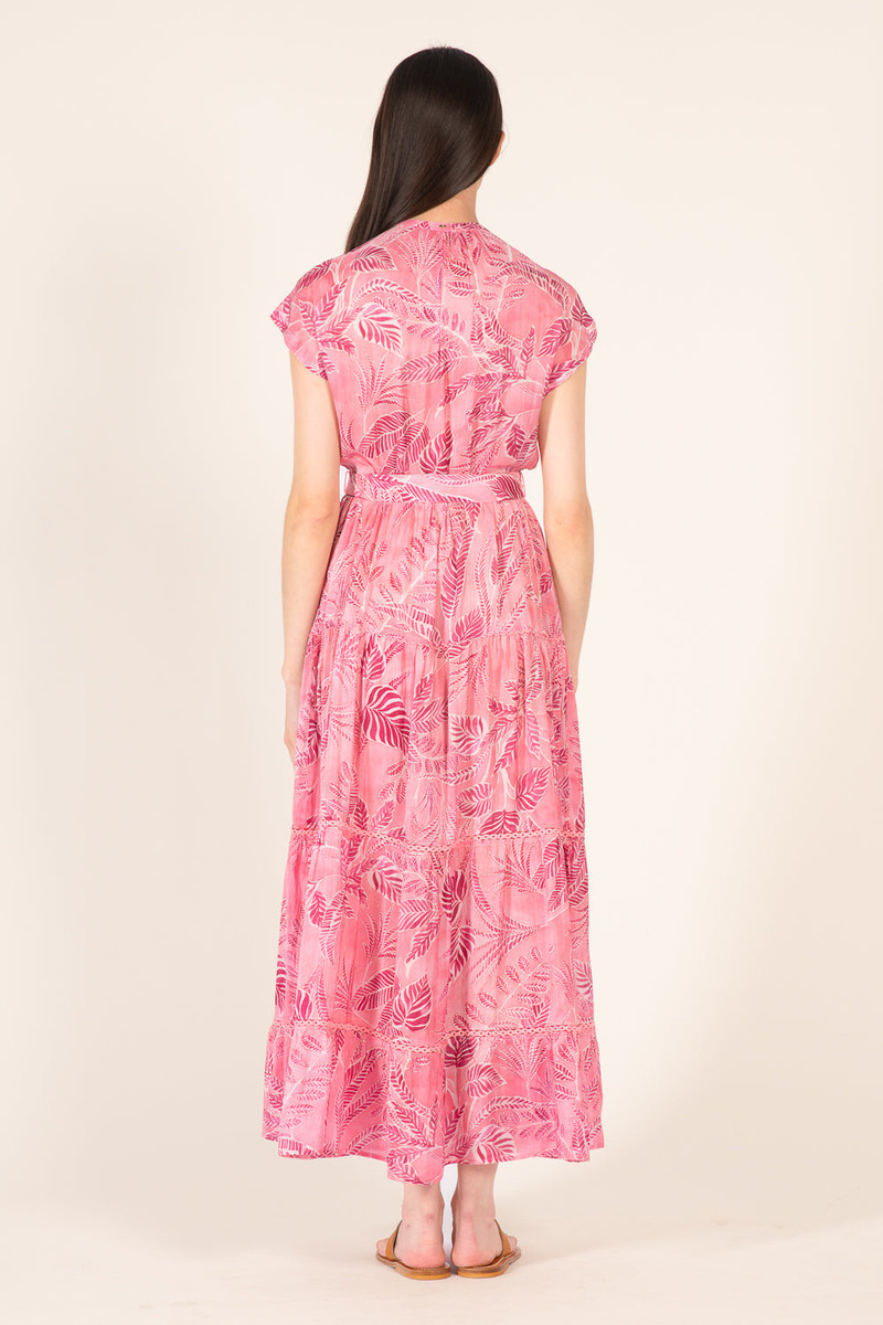 Long Dress Kora - Pink Calathea 4