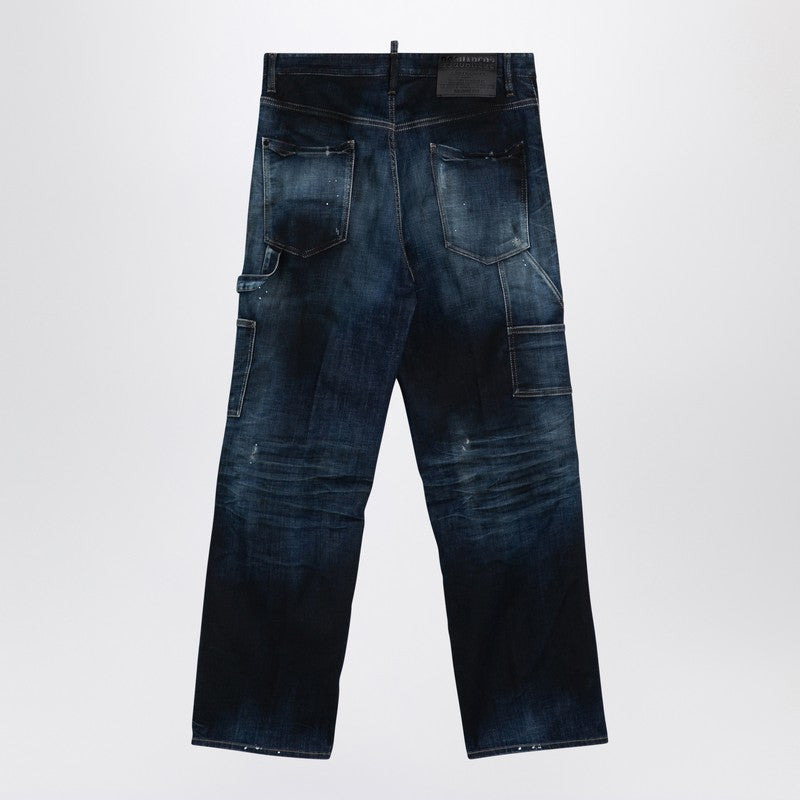 Dsquared2 Navy Blue Jeans In Washed Denim Men - 2