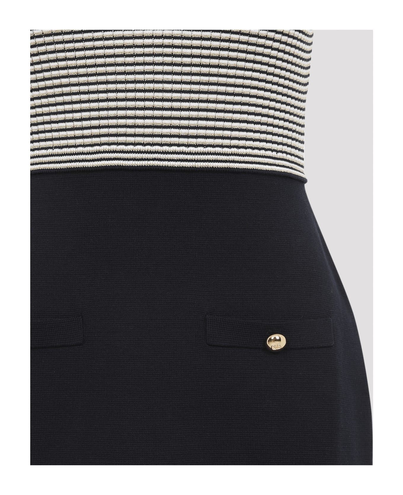 Black And Ivory Mini Dress - 5