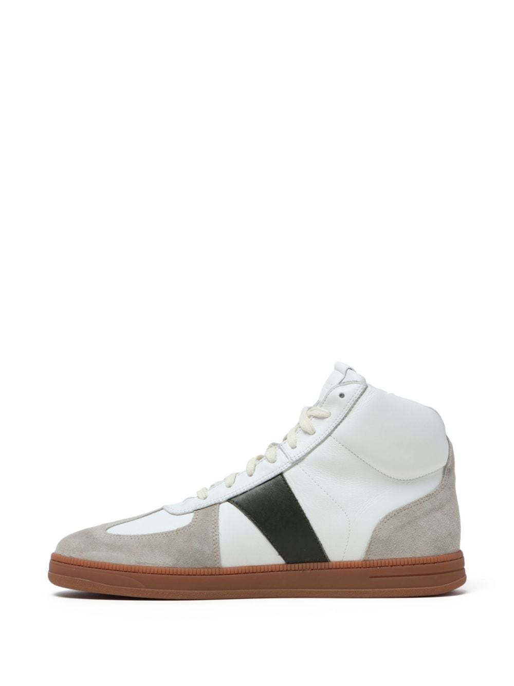 colour-block leather high-top sneakers - 3