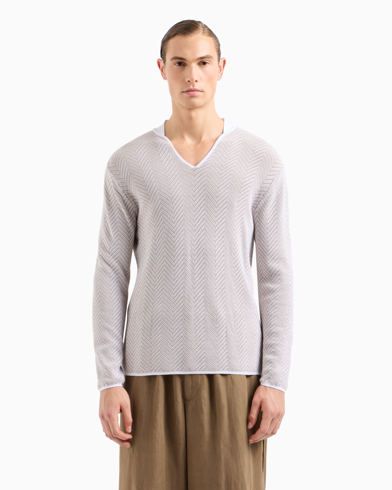 CASHMERE, VISCOSE AND SILK JACQUARD JUMPER - 4