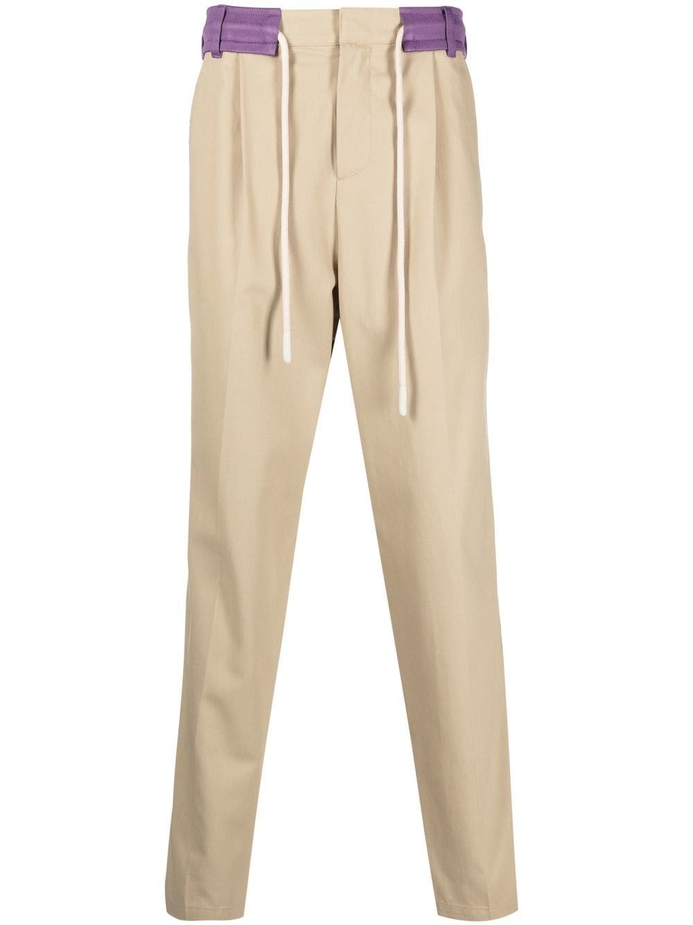 side-stripe trousers - 1