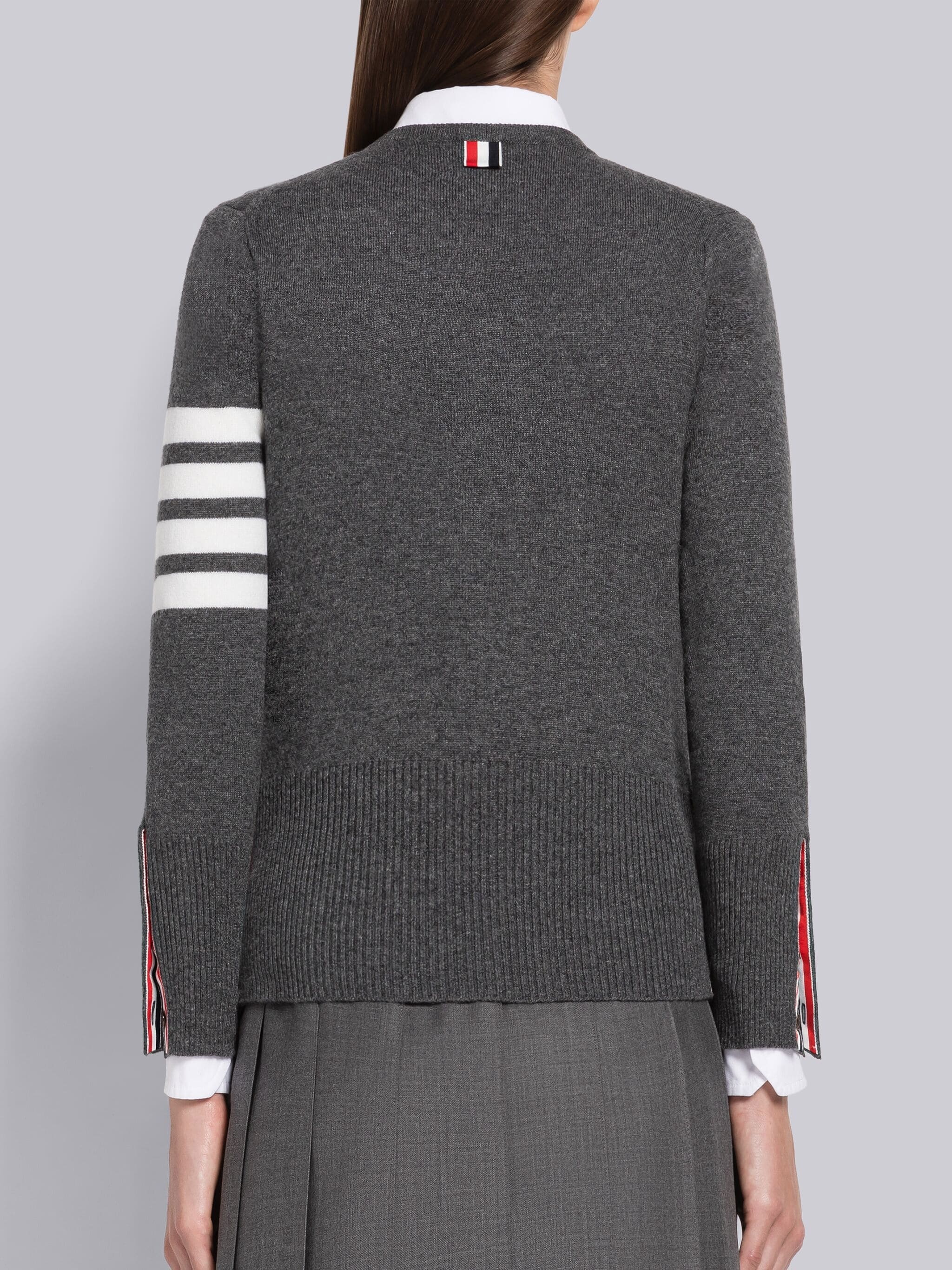 CASHMERE 4-BAR CLASSIC CREW NECK PULLOVER - 3