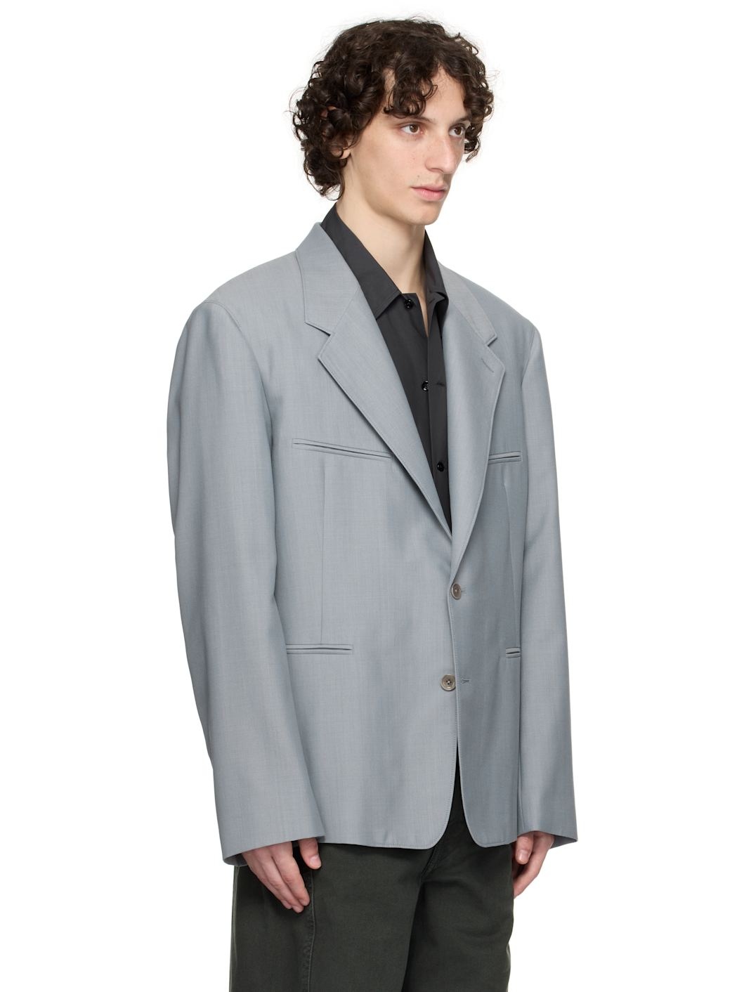 Blue Tailored SB Blazer - 2