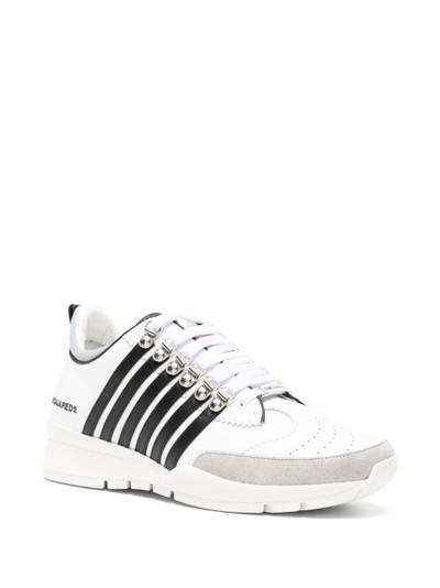 DSQUARED2 Legendary striped leather sneakers outlook