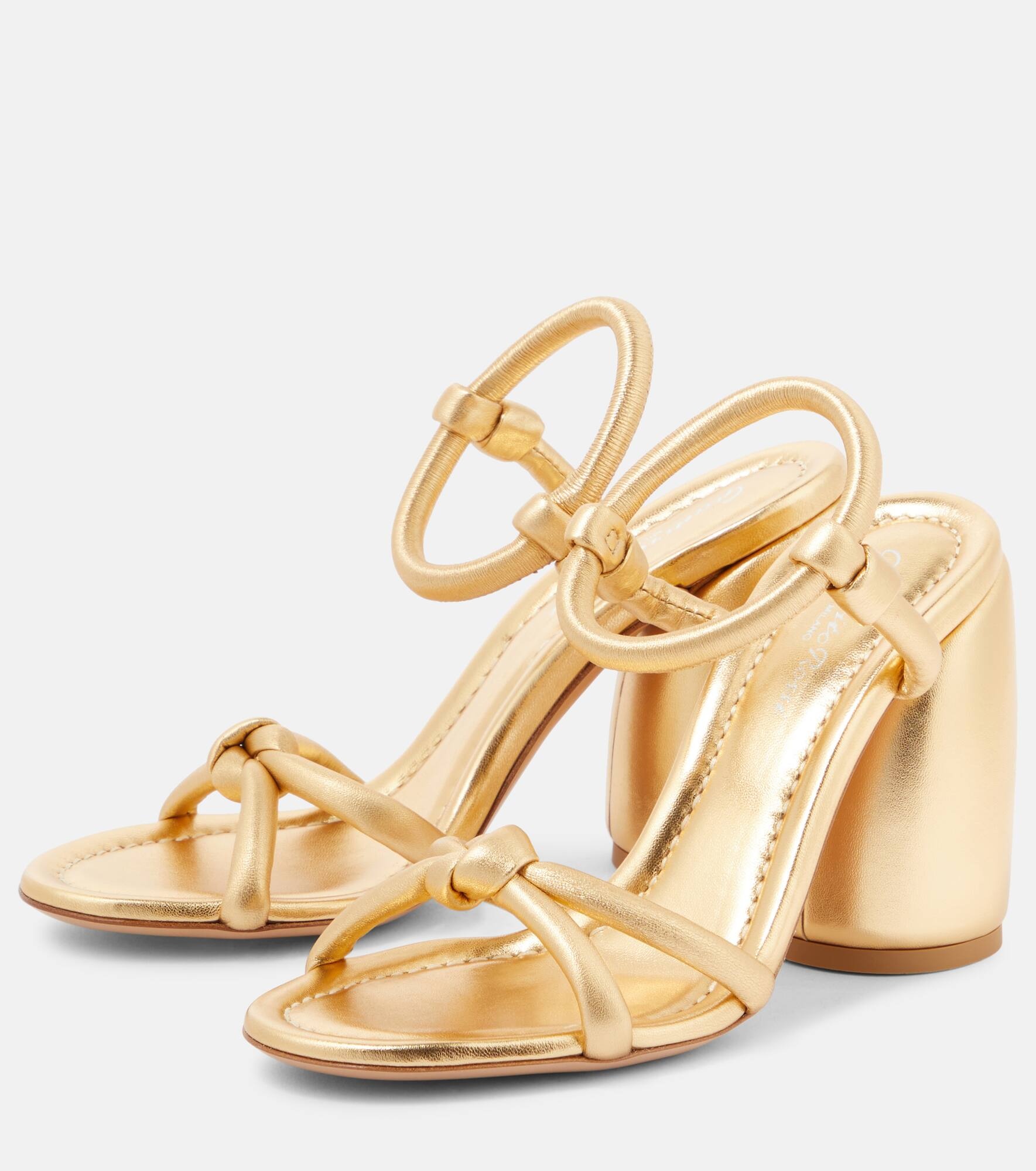 Cassis metallic leather sandals - 5