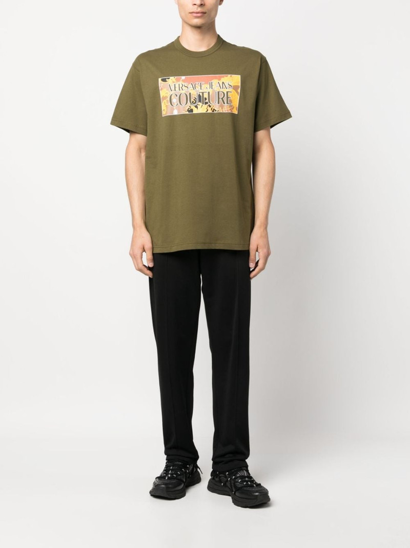 VERSACE JEANS COUTURE logo-print cotton T-shirt outlook