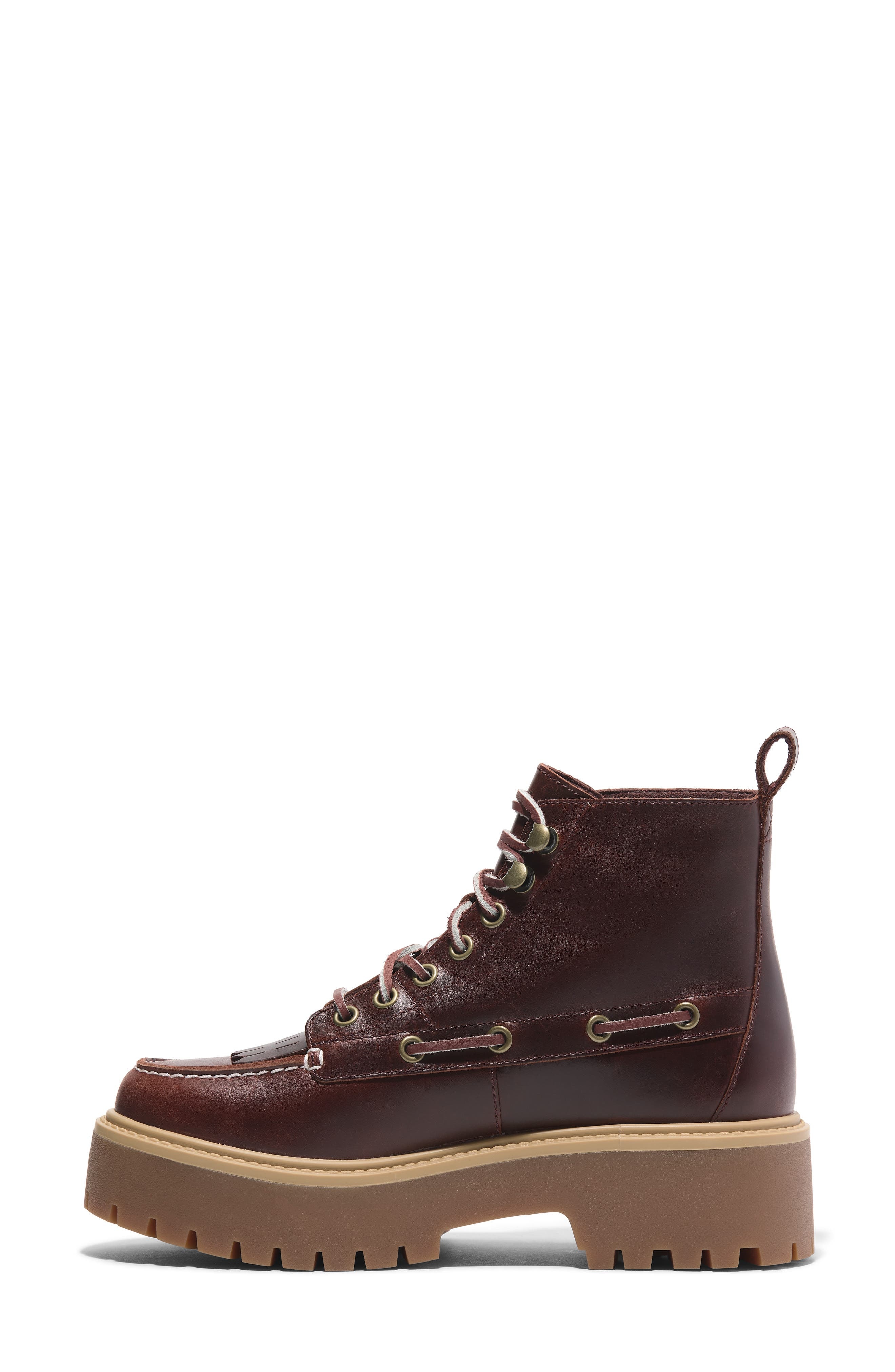 Timberland Stone Street Platform Hiking Boot in Burgundy Full Grain at Nordstrom - 7