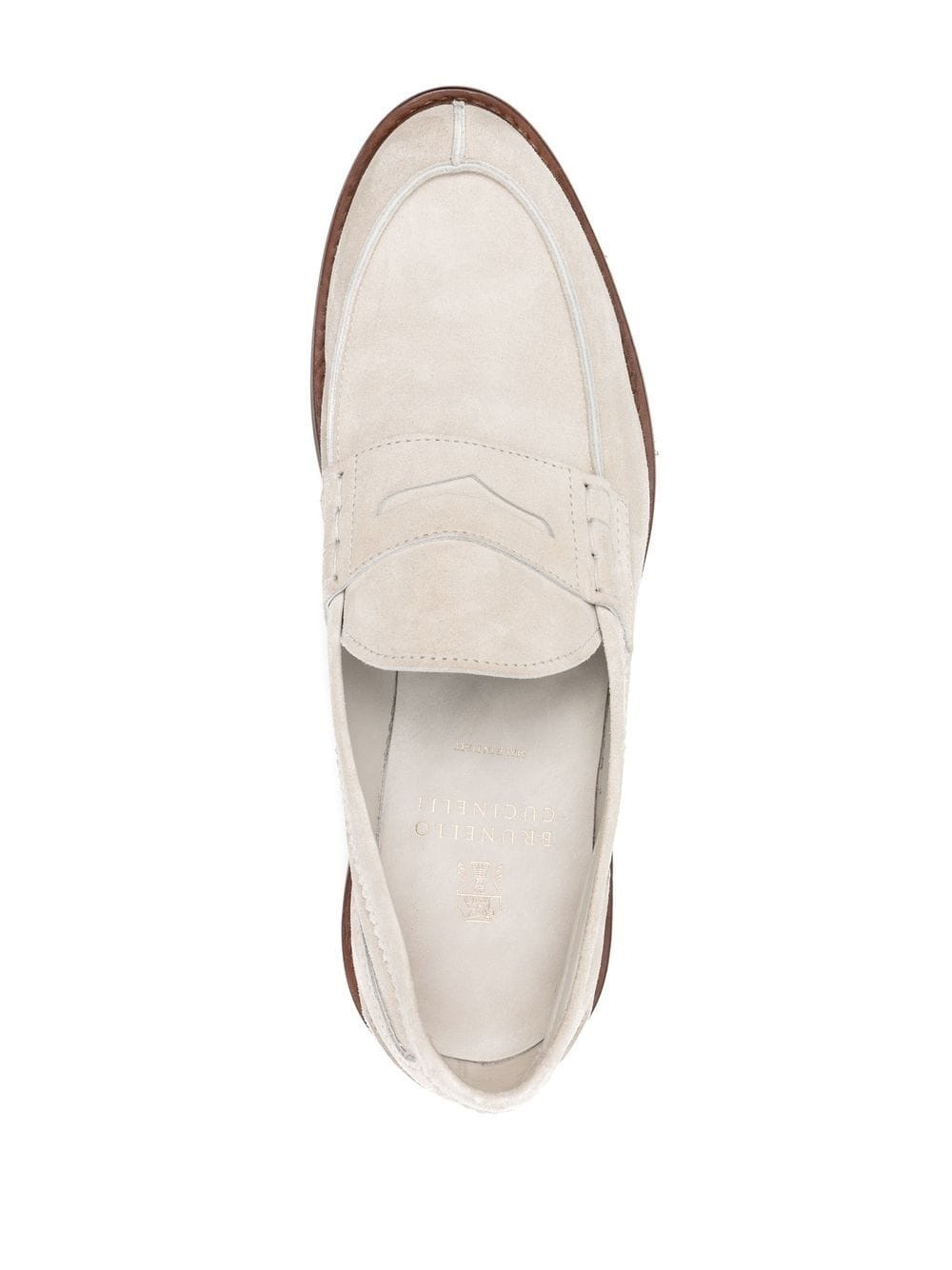penny-slot suede loafers - 4