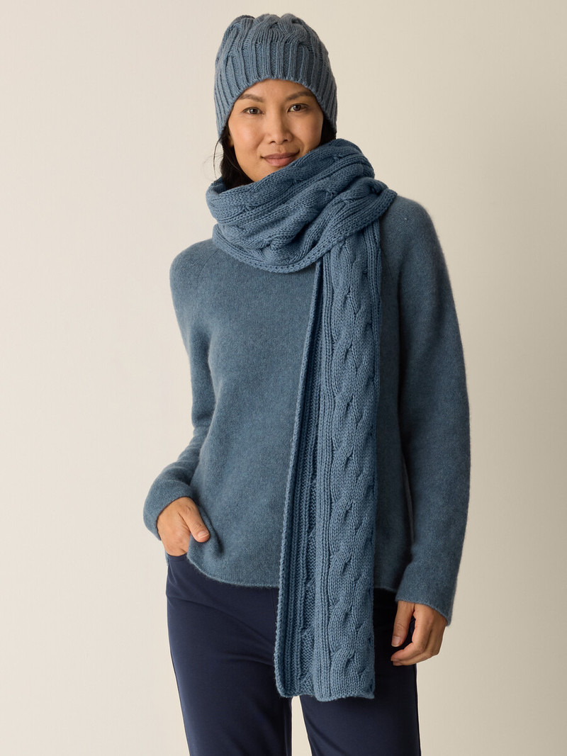 EILEEN FISHER Cotton & Recycled Cashmere Scarf outlook