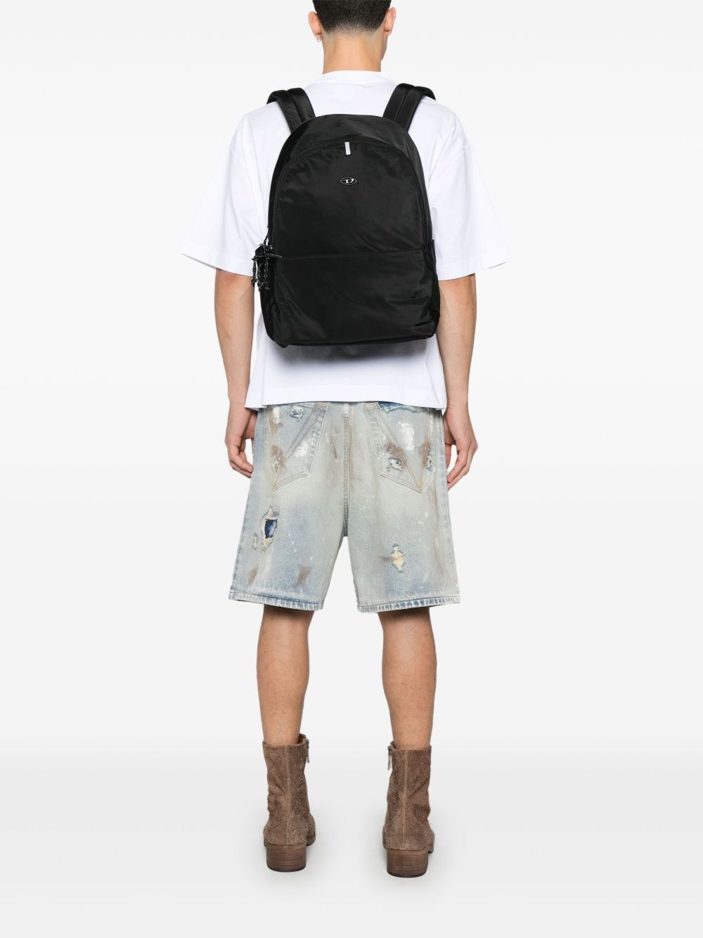 logo-plaque backpack - 2