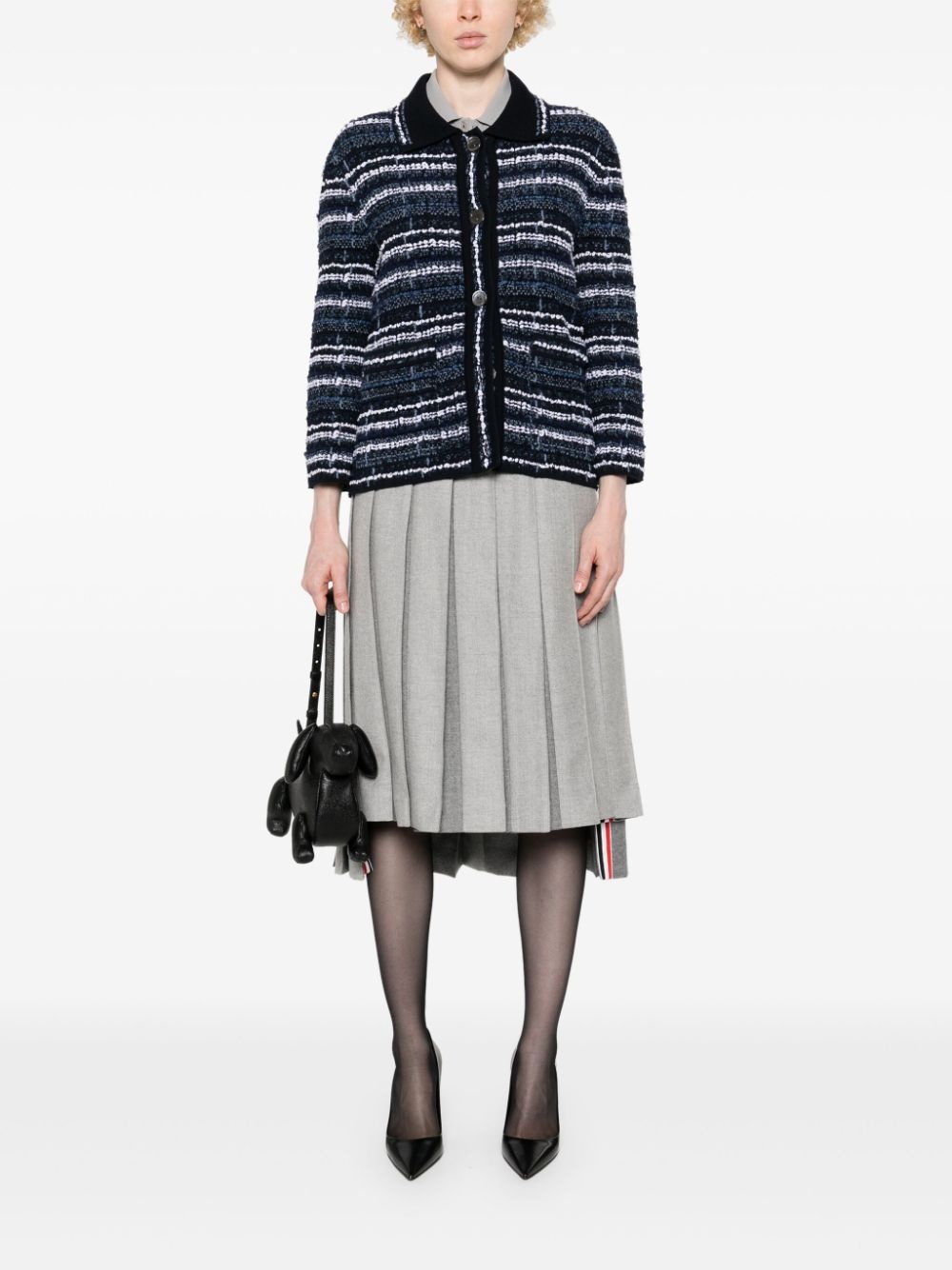 bouclé construction tweed jacket - 2