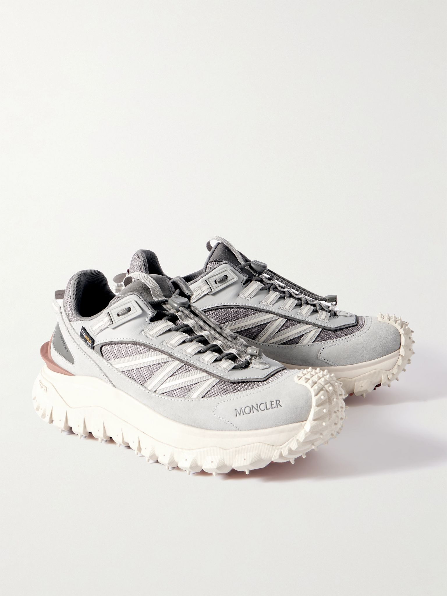 Trailgrip GTX Webbing and Rubber-Trimmed Leather, Suede and Mesh Sneakers Gray - 4
