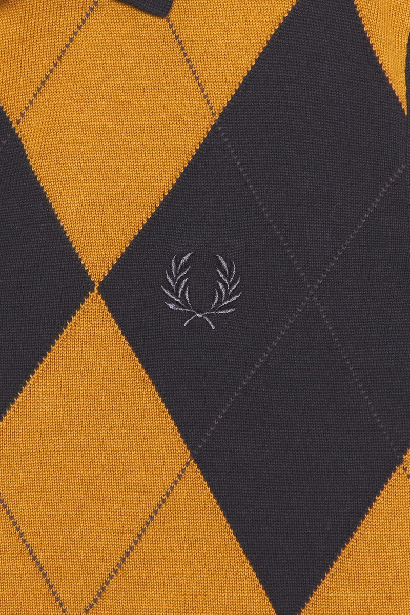 Fred Perry Argyle Button Knitted Shirt outlook