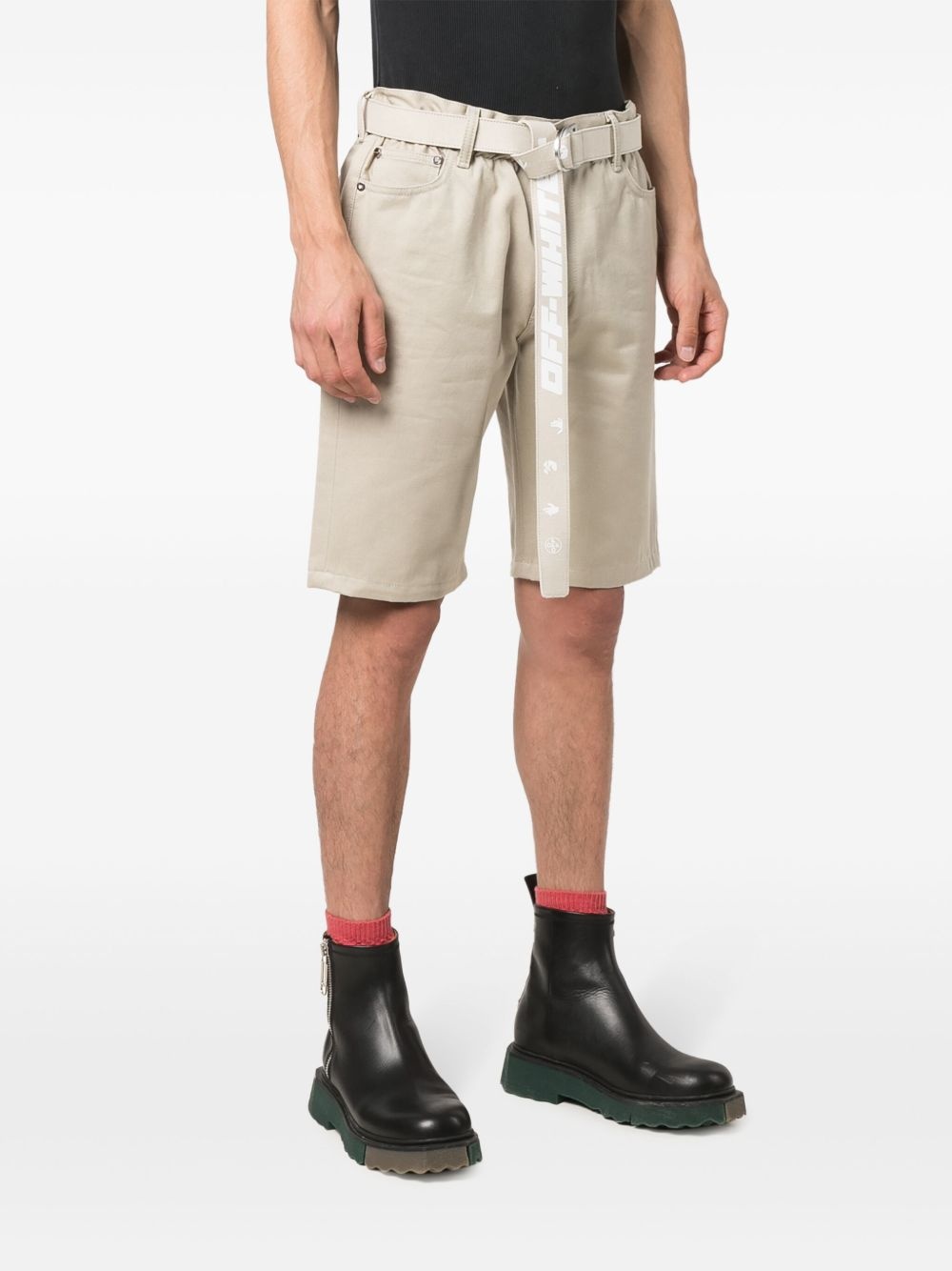 belted Bermuda shorts - 3