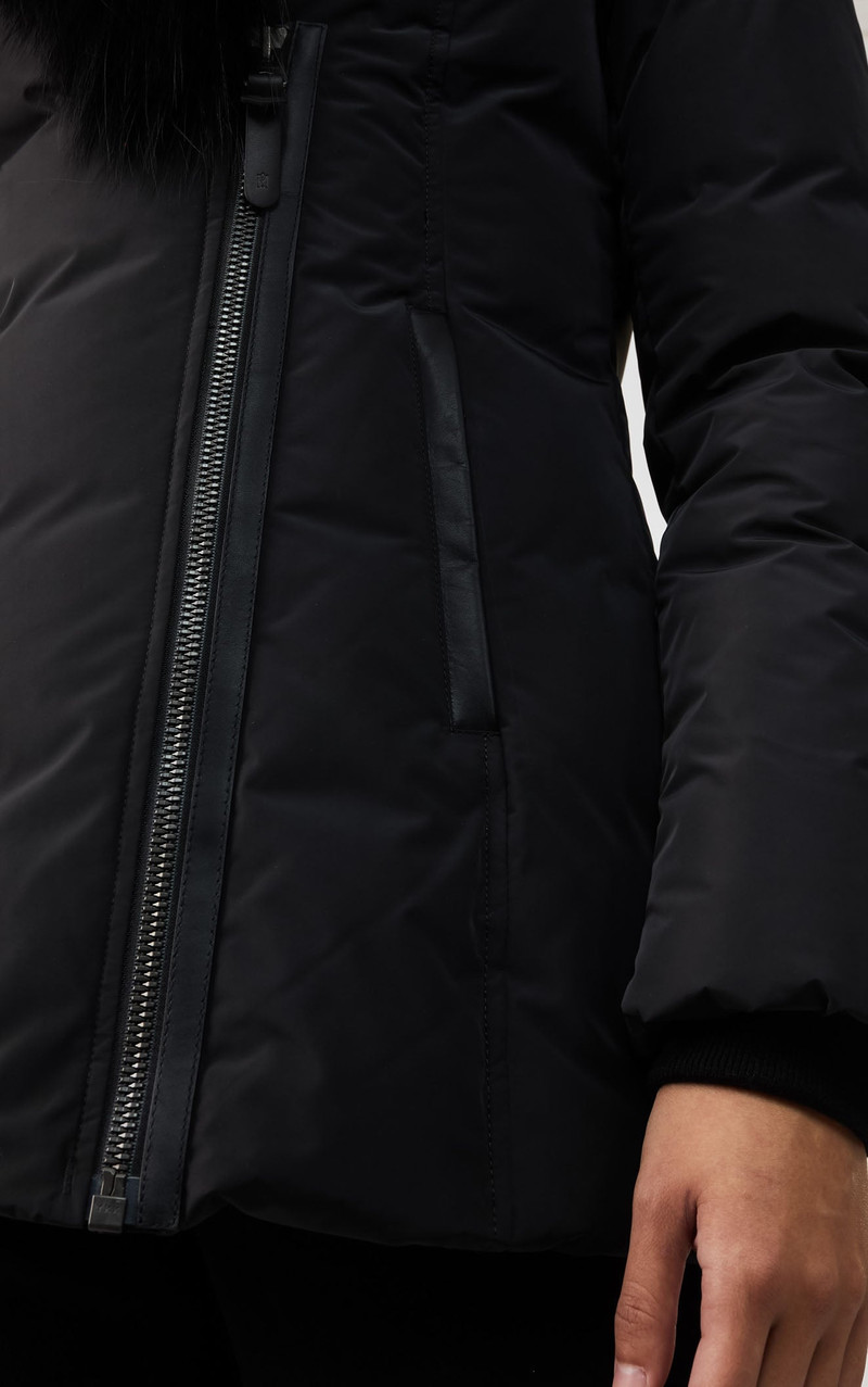 ADALI down coat with signature silverfox fur collar 6