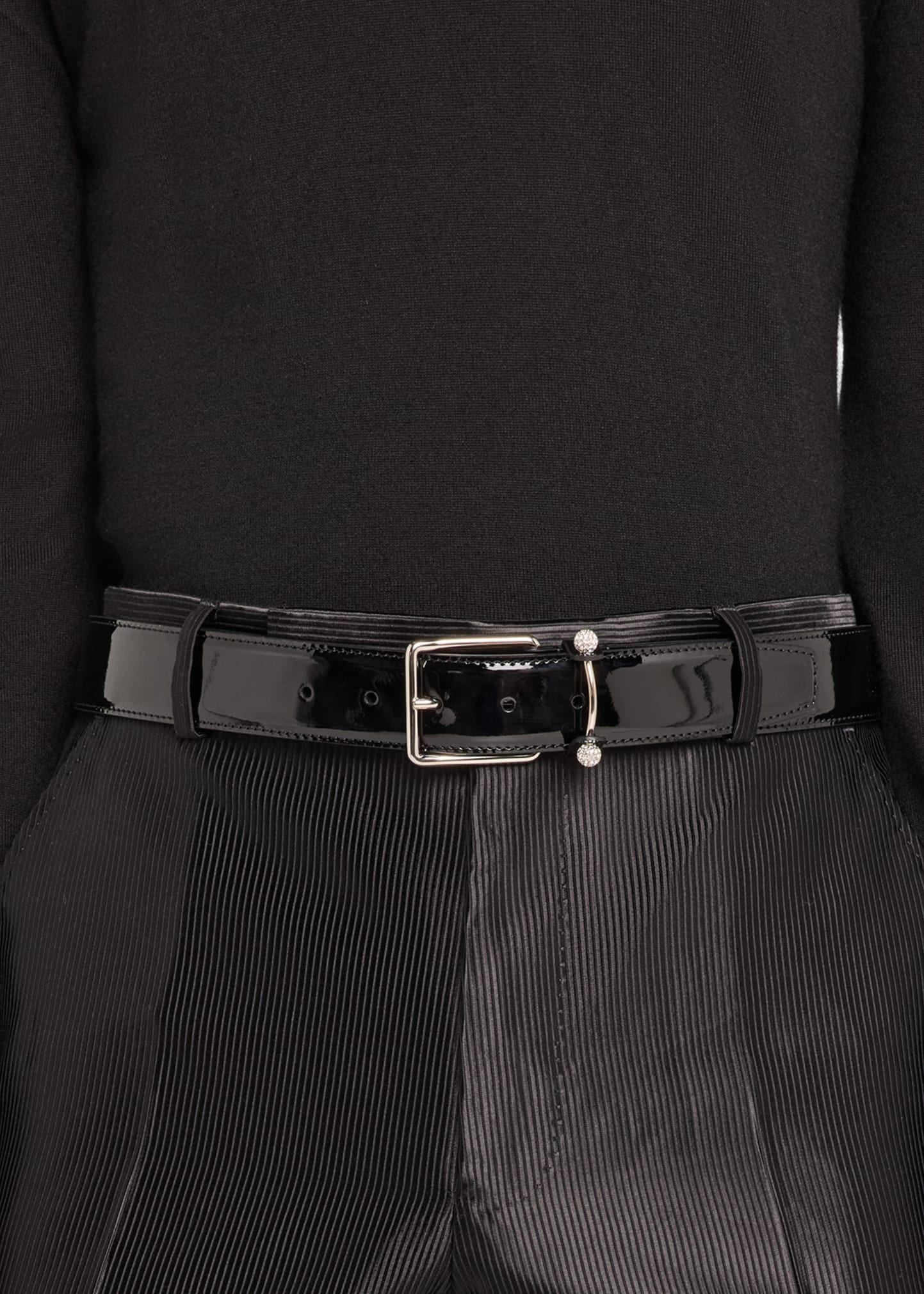 Men's Chambeliss Night Strass Patent Leather Belt - 2