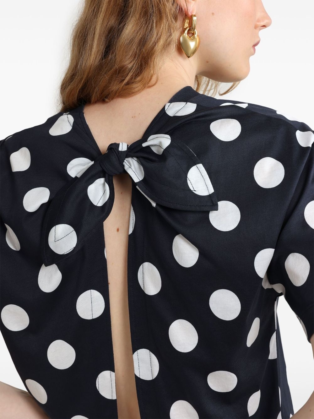 logo-print split-back T-shirt - 5