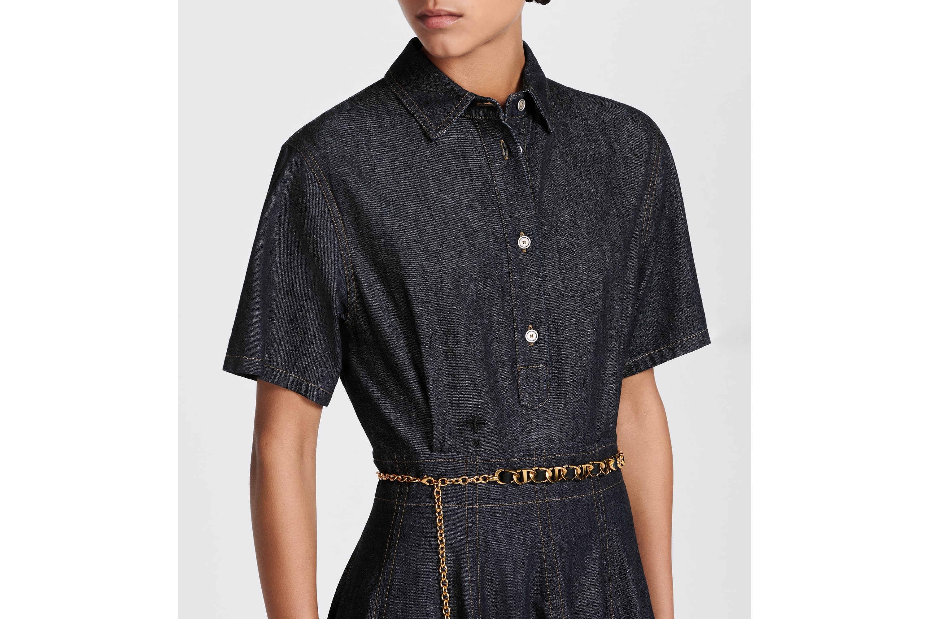 Pleated Shirt Dress - 7