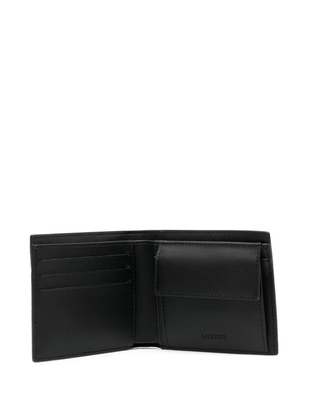 logo-plaque leather wallet - 3