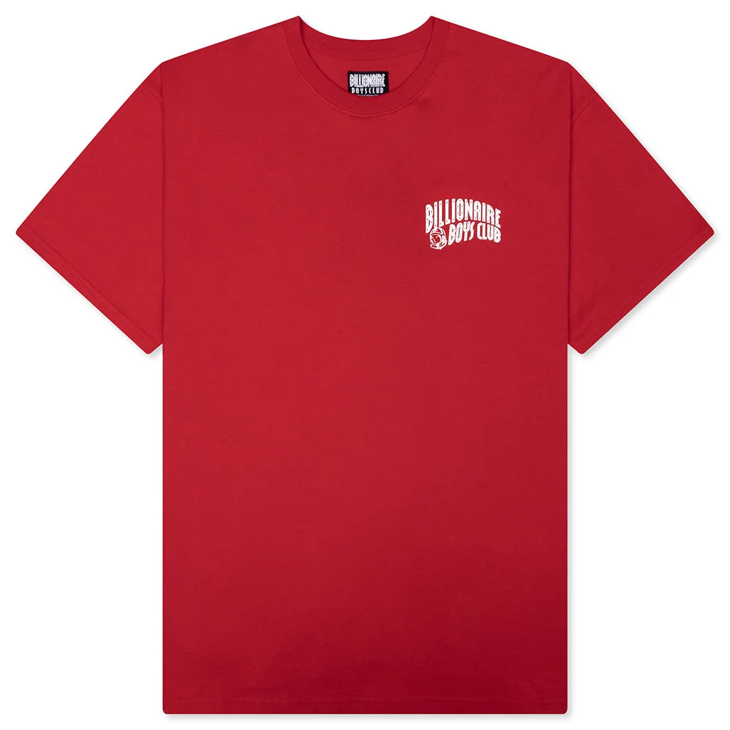SMALL CURVE S/S TEE - RED - 1