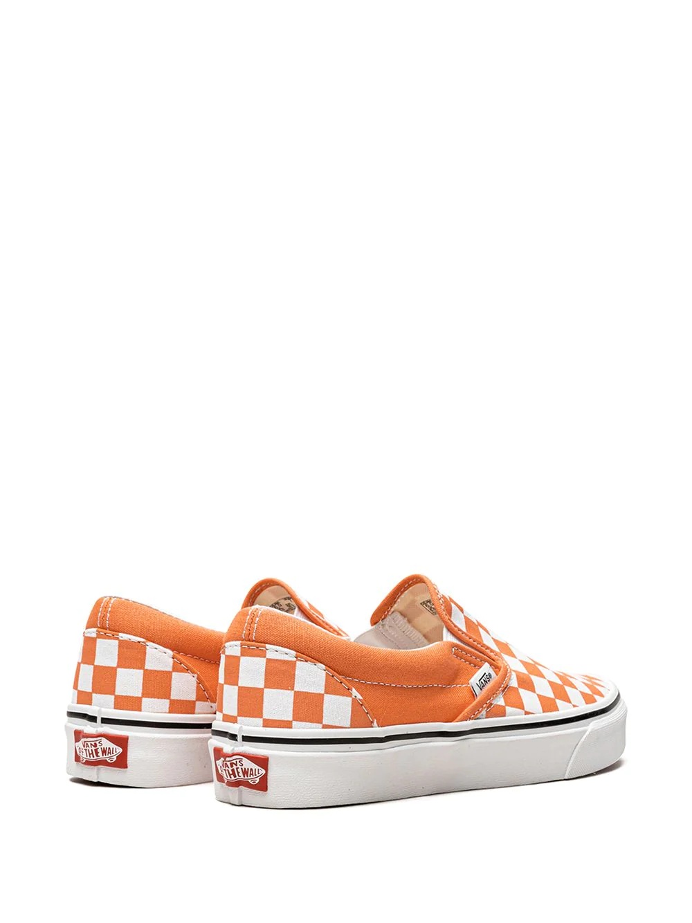 Classic slip-on Checkerboard sneakers "Cadmium Orange" - 3