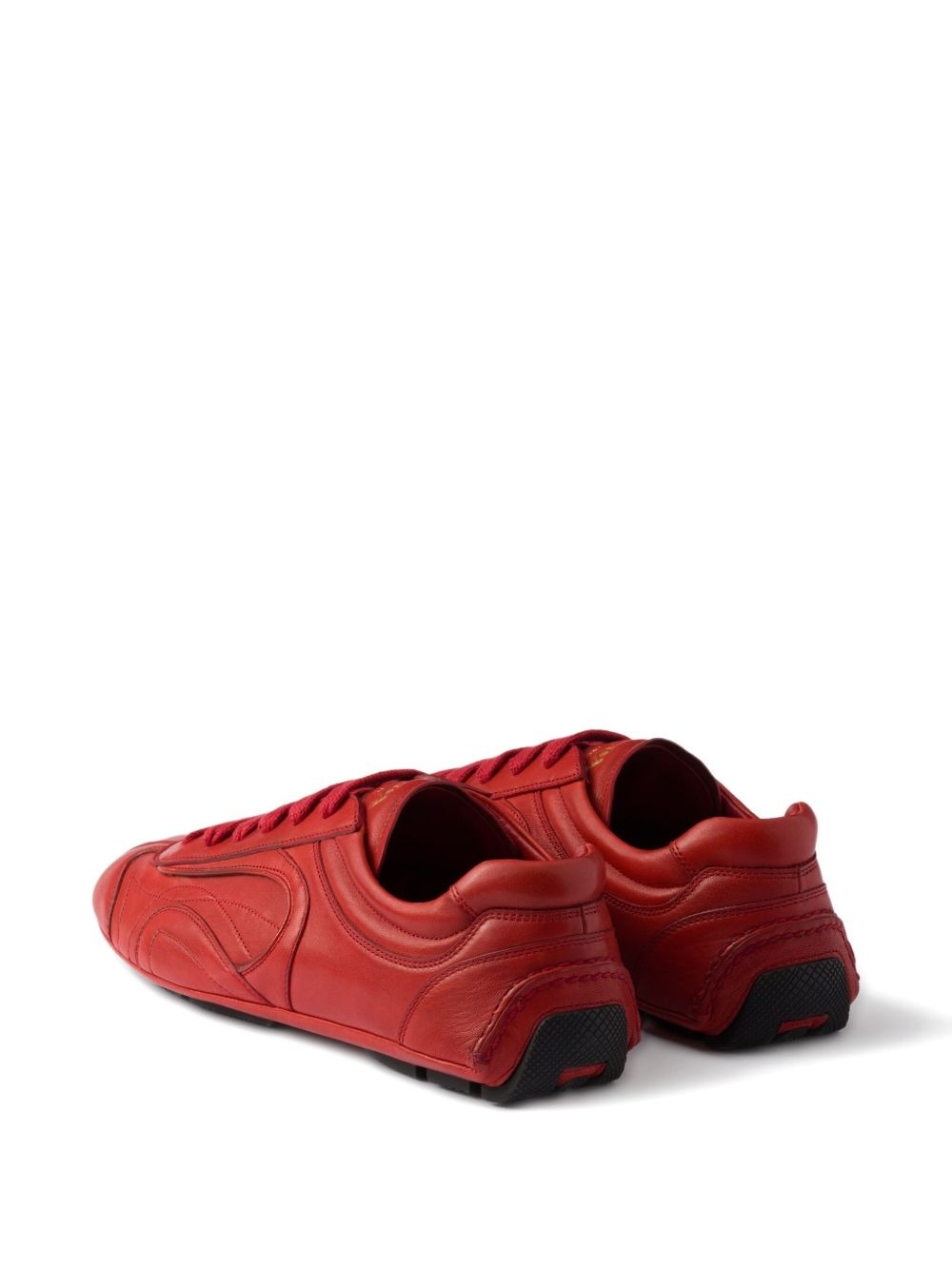 Antiqued nappa leather sneakers - 3
