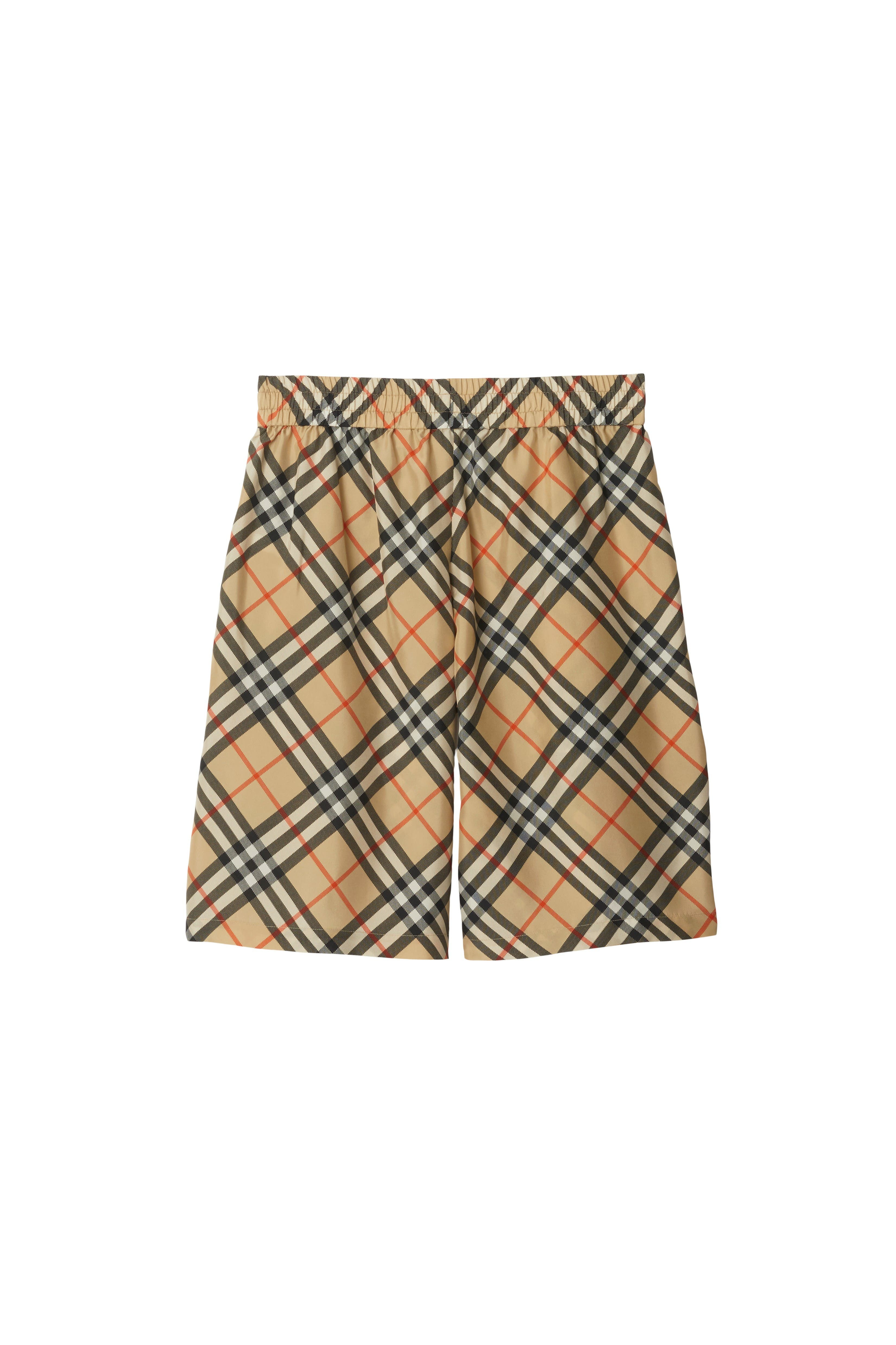 burberry Check Silk Shorts in Sand at Nordstrom - 5