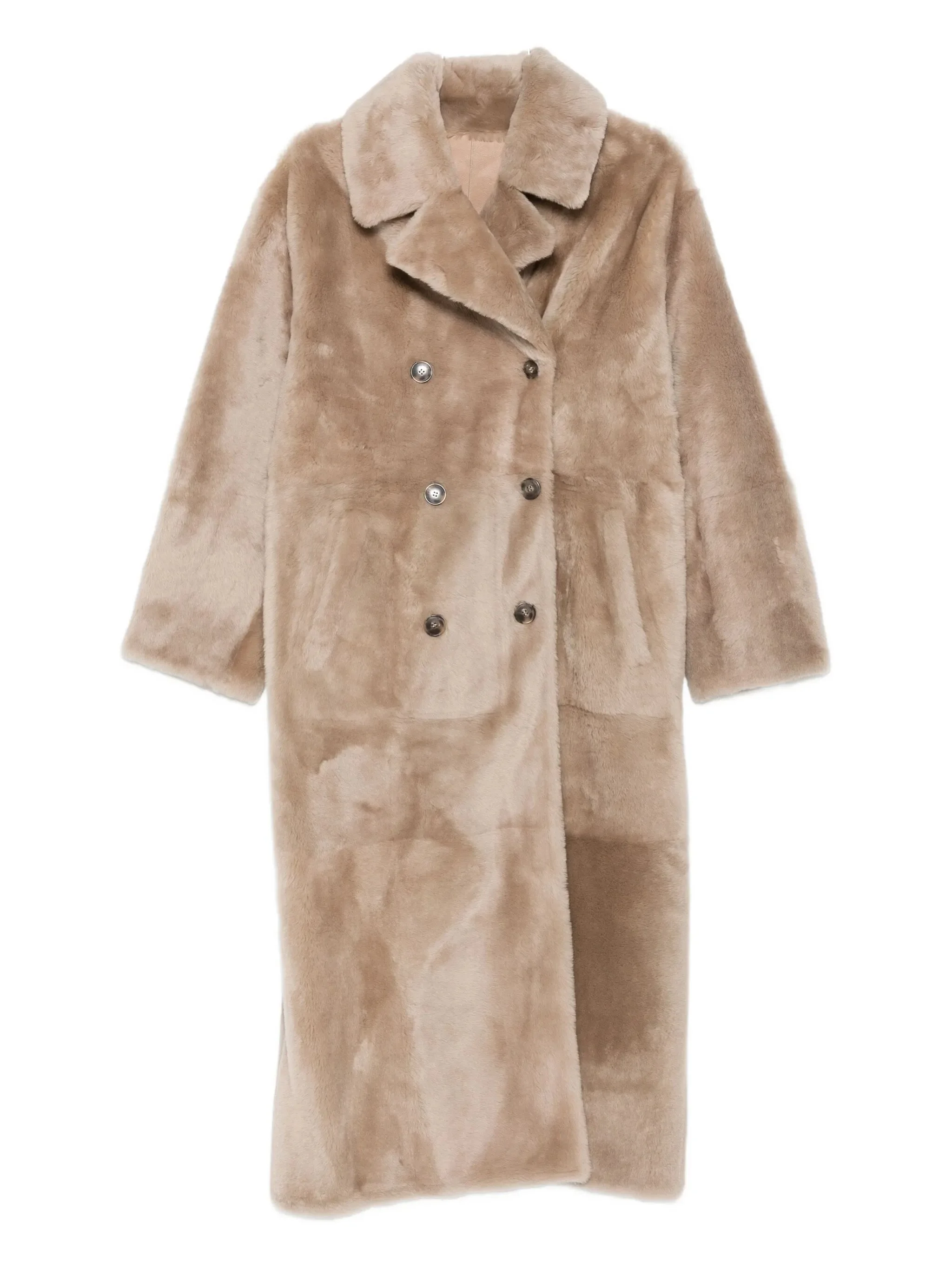 Yves Salomon Sheepskin Double-breasted Coat - 1