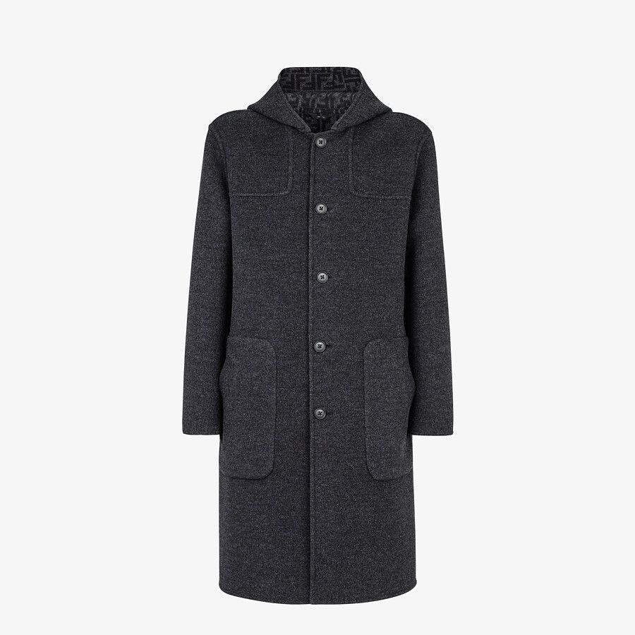 Gray wool coat - 1