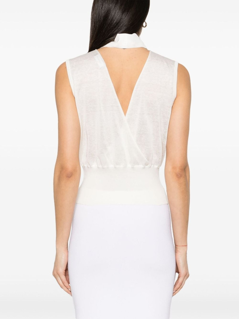 pussy-bow collar knitted top 4