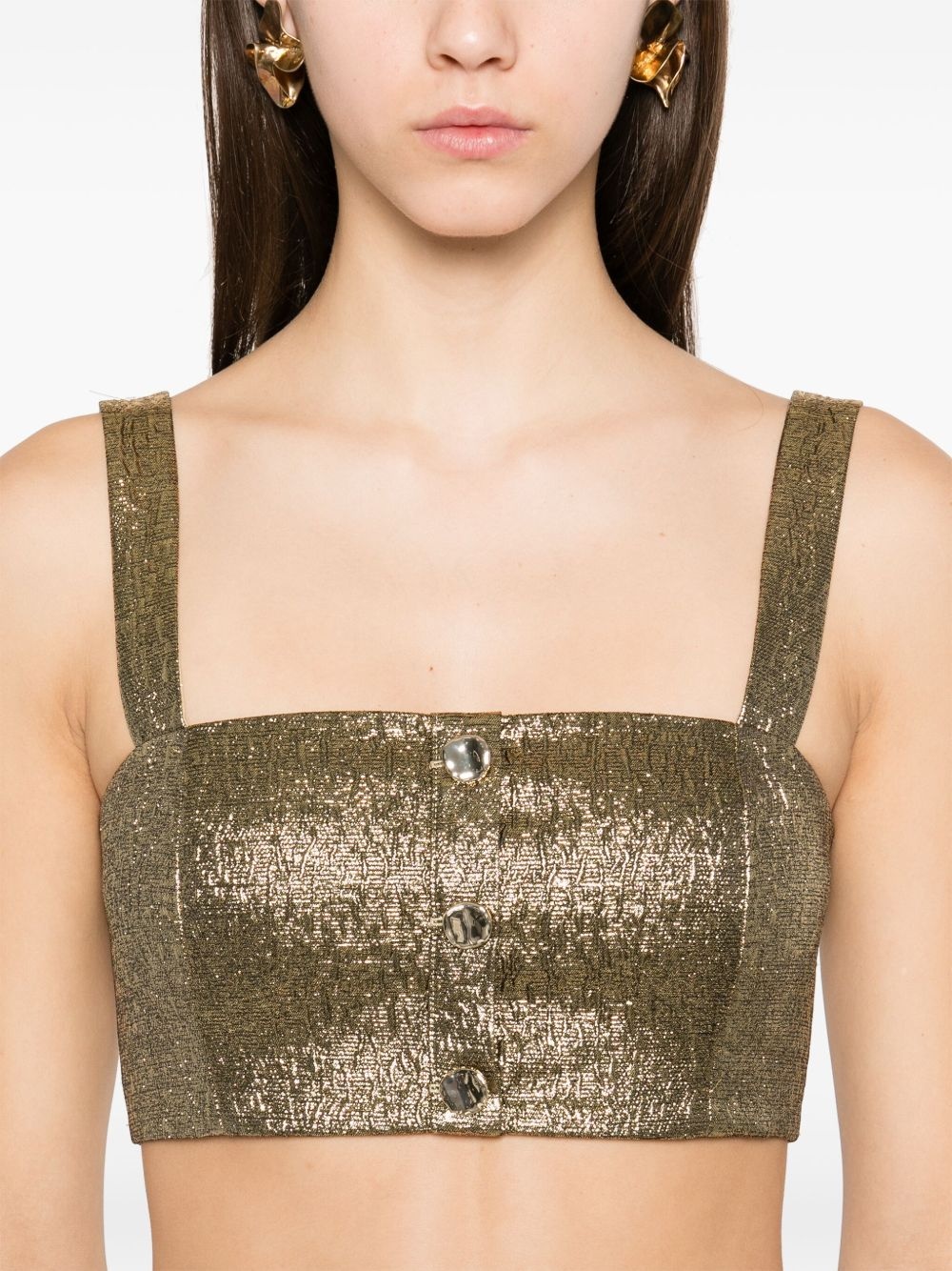 metallic jacquard top - 5