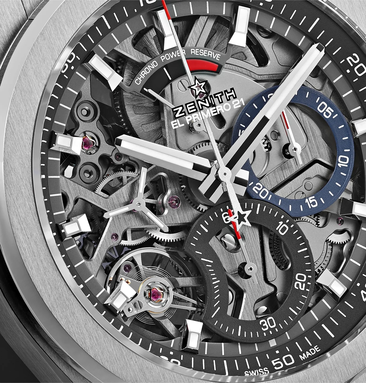 Defy El Primero 21 Chronograph 44mm Brushed-Titanium Watch, Ref. No. 95.9000.9004/78.M9000 - 6