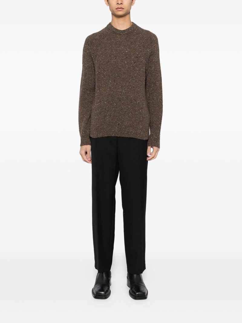 Canali speckled crew-neck sweater outlook