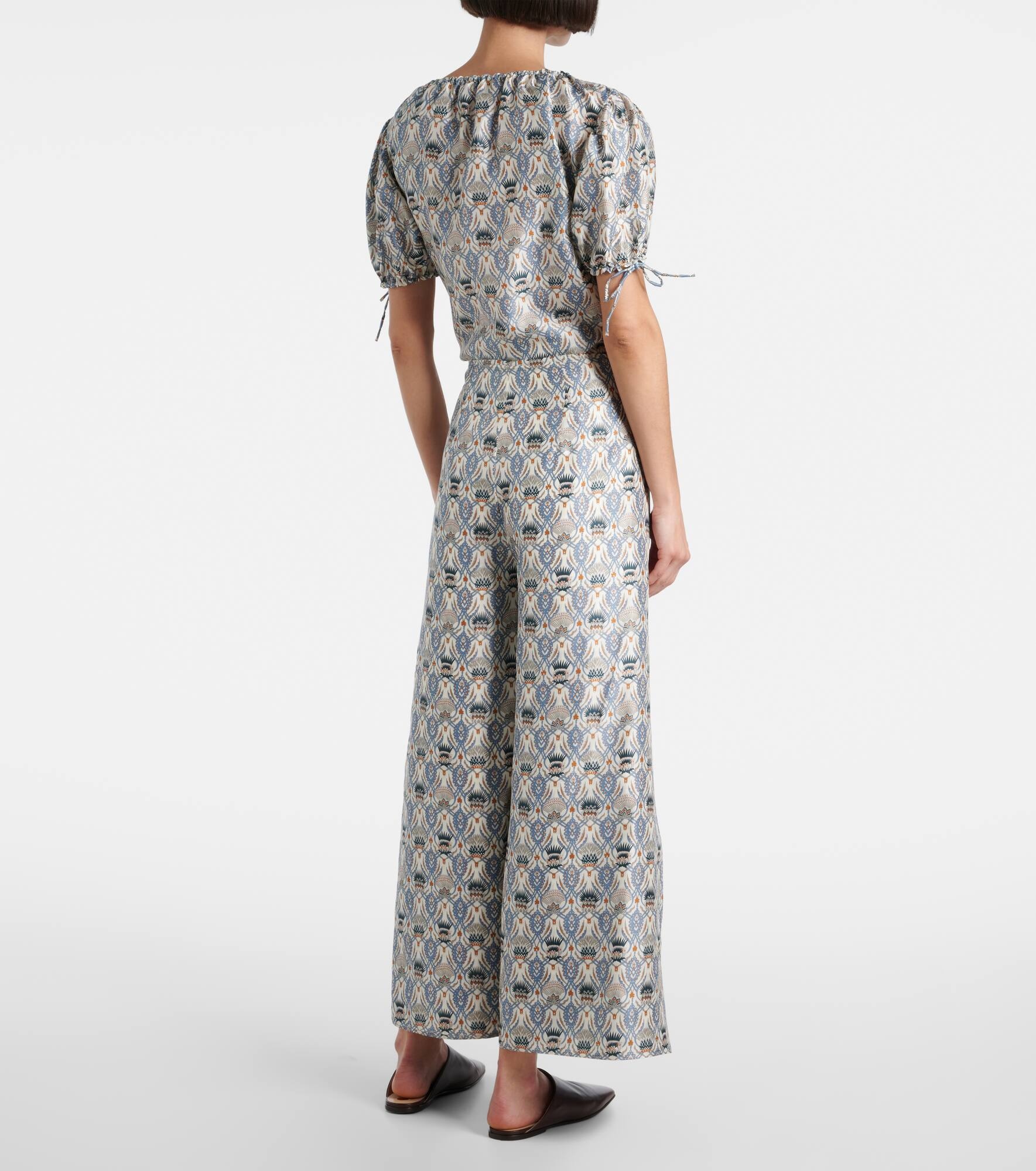 Maynard silk shantung wide-leg pants - 3