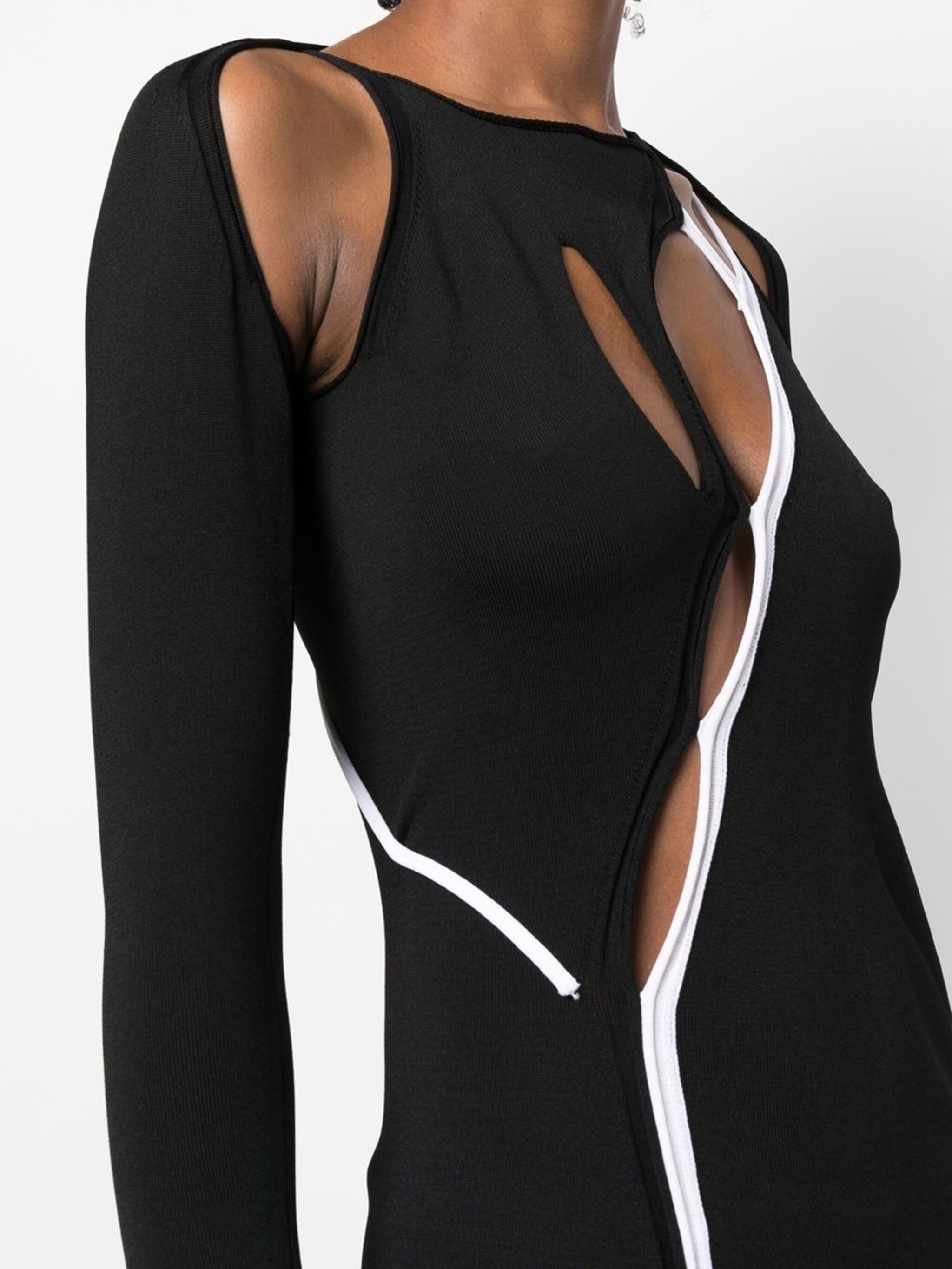 cut-detail knit dress - 4