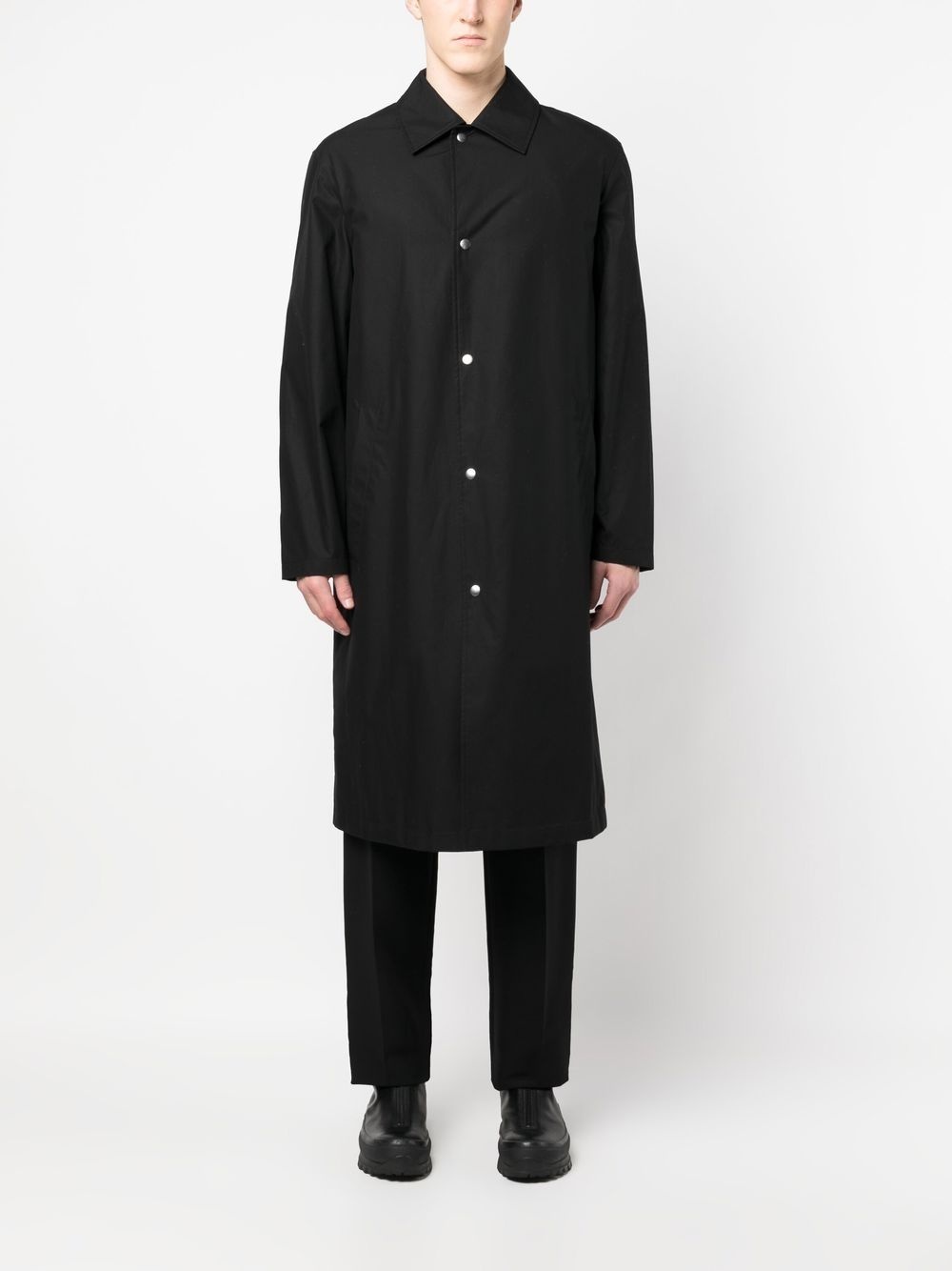 logo-print coat - 3