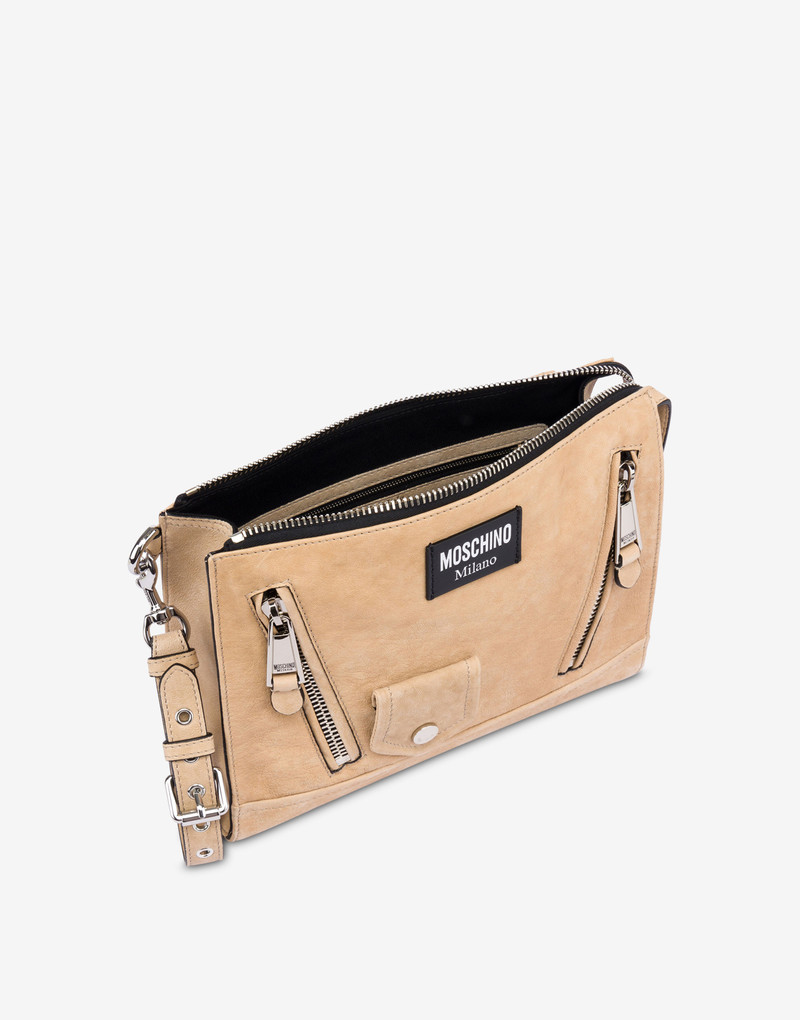 WASHED NAPPA LEATHER BIKER CLUTCH 3