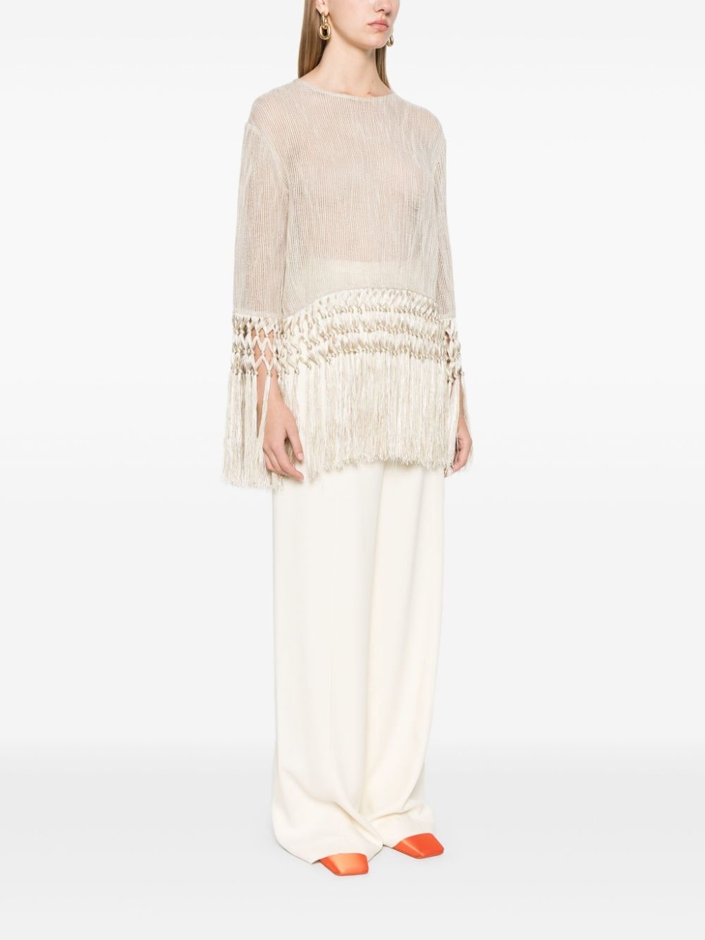 tassel-detail blouse - 3